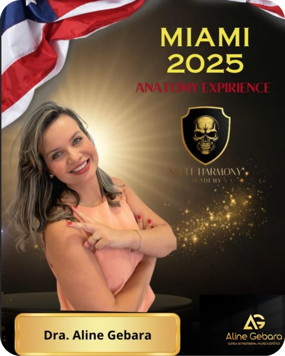 Dra. Aline Gebara — Certificação Internacional Miami 2025